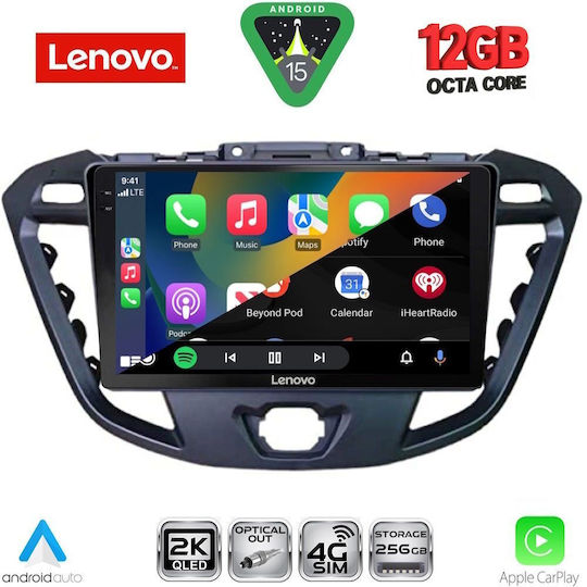 Lenovo Ηχοσύστημα Αυτοκινήτου για BMW X1 / X3 / X4 Ford Transit Custom / Tourneo Custom 2013-2019 (Bluetooth/USB/WiFi/GPS/Apple-Carplay/Android-Auto) με Οθόνη Αφής 9"