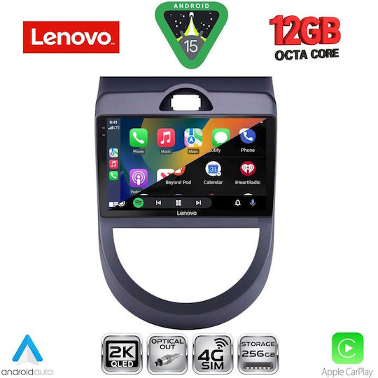 Lenovo Ηχοσύστημα Αυτοκινήτου για BMW X1 / X3 / X4 Kia Soul 2008-2013 (Bluetooth/USB/WiFi/GPS/Apple-Carplay/Android-Auto) με Οθόνη Αφής 9"