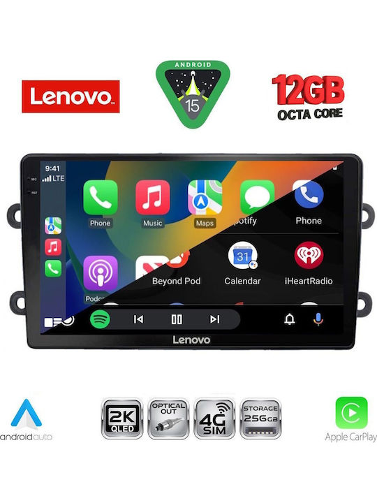 Lenovo Car Audio System for BMW X1 / X3 / X4 Dacia Duster 2012-2019 Bluetooth USB WiFi GPS Apple CarPlay Android Auto with 9" Touch Screen