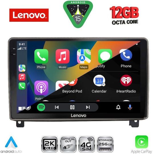 Lenovo Ηχοσύστημα Αυτοκινήτου για Peugeot 407 BMW X1 / X3 / X4 2004-2011 (Bluetooth/USB/WiFi/GPS/Apple-Carplay/Android-Auto) με Οθόνη Αφής 9"
