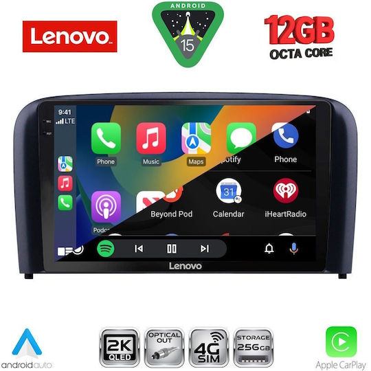Lenovo Ηχοσύστημα Αυτοκινήτου για BMW X1 / X3 / X4 Volvo S80 1998-2006 (Bluetooth/USB/WiFi/GPS/Apple-Carplay/Android-Auto) με Οθόνη Αφής 9"
