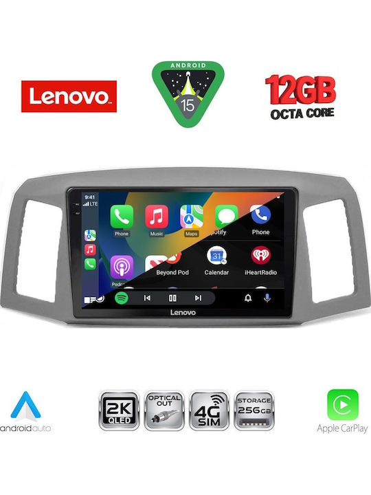 Lenovo Car Audio System for BMW X1 / X3 / X4 Jeep Grand Cherokee 2005-2007 (Bluetooth/USB/WiFi/GPS/Apple CarPlay/Android Auto) with 10" Touch Screen