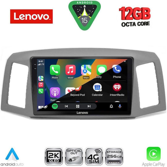 Lenovo Car Audio System for BMW X1 / X3 / X4 Jeep Grand Cherokee 2005-2007 (Bluetooth/USB/WiFi/GPS/Apple CarPlay/Android Auto) with 10" Touch Screen