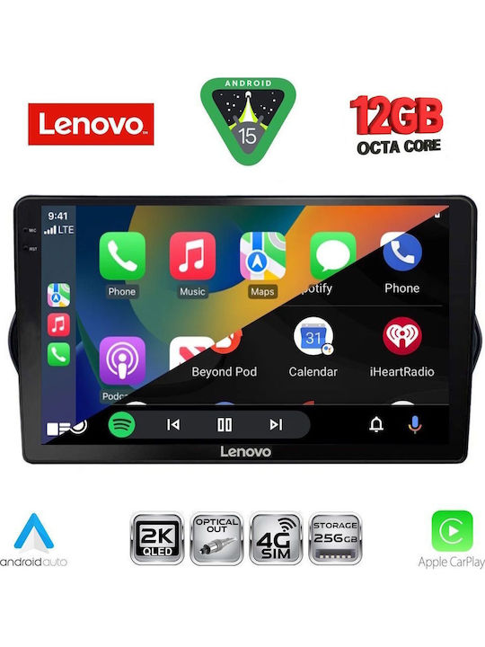 Lenovo Car Audio System for Fiat Tipo BMW X1 / X3 / X4 2015-2023 Bluetooth USB WiFi GPS Apple CarPlay Android Auto with 9" Touch Screen