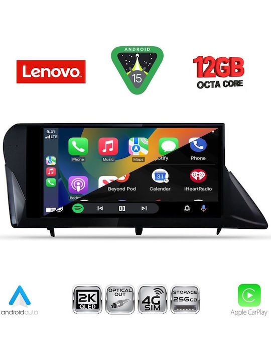 Lenovo Car Audio System for BMW X1 / X3 / X4 Lexus RX 2009-2014 (Bluetooth/USB/WiFi/GPS/Apple CarPlay/Android Auto) with 9" Touch Screen