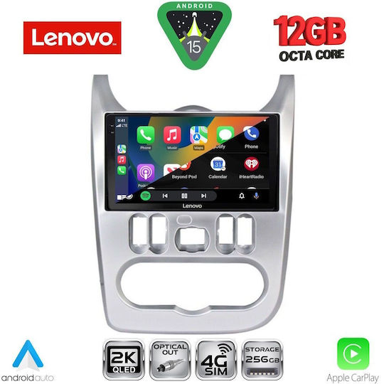 Lenovo Car Audio System for Renault Logan BMW X1 / X3 / X4 Dacia Duster / Logan / Sandero 2006-2012 (Bluetooth/USB/WiFi/GPS/Apple CarPlay/Android Auto) with 9" Touch Screen