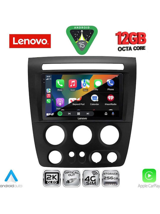 Lenovo Car Audio System for BMW X1 / X3 / X4 Hummer H3 2005-2009 (Bluetooth/USB/WiFi/GPS/Apple CarPlay/Android Auto) with 9" Touch Screen