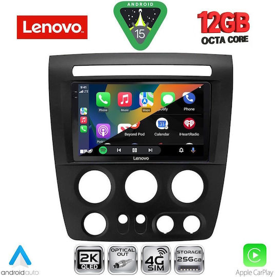Lenovo Car Audio System for BMW X1 / X3 / X4 Hummer H3 2005-2009 (Bluetooth/USB/WiFi/GPS/Apple CarPlay/Android Auto) with 9" Touch Screen