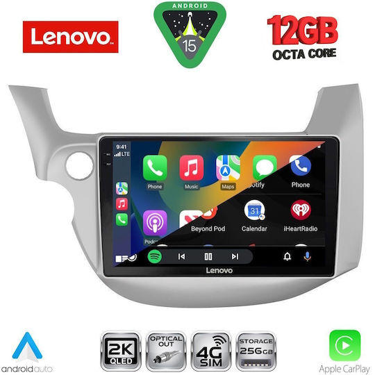 Lenovo Ηχοσύστημα Αυτοκινήτου για BMW X1 / X3 / X4 Honda Jazz 2008-2012 (Bluetooth/USB/WiFi/GPS/Apple-Carplay/Android-Auto) με Οθόνη Αφής 10"