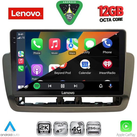 Lenovo Car Audio System for BMW X1 / X3 / X4 Seat Ibiza 2012-2015 (Bluetooth/USB/WiFi/GPS/Apple CarPlay/Android Auto) with 9" Touch Screen