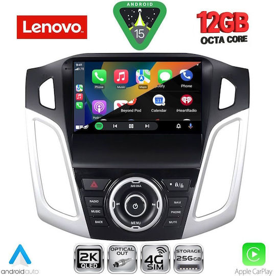 Lenovo Car Audio System for BMW X1 / X3 / X4 Ford Focus 2011-2018 Bluetooth USB WiFi GPS Apple CarPlay Android Auto with 9" Touch Screen