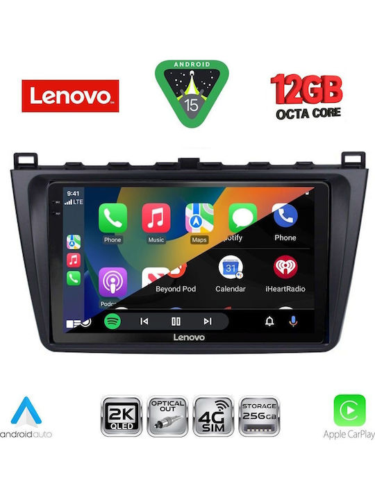 Lenovo Car Audio System for BMW X1 / X3 / X4 Mazda 6 2008-2012 (Bluetooth/USB/WiFi/GPS/Apple CarPlay/Android Auto) with 9" Touch Screen