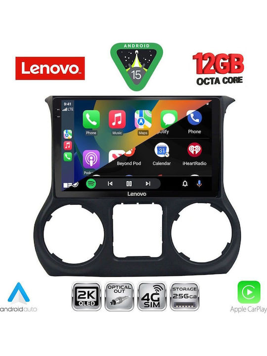 Lenovo Car Audio System for BMW X1 / X3 / X4 Jeep Wrangler 2014-2017 (Bluetooth/USB/WiFi/GPS/Apple CarPlay/Android Auto) with 10" Touch Screen