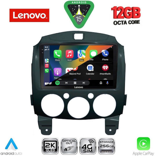 Lenovo Ηχοσύστημα Αυτοκινήτου για BMW X1 / X3 / X4 Mazda 2 2007-2014 (Bluetooth/USB/WiFi/GPS/Apple-Carplay/Android-Auto) με Οθόνη Αφής 9"