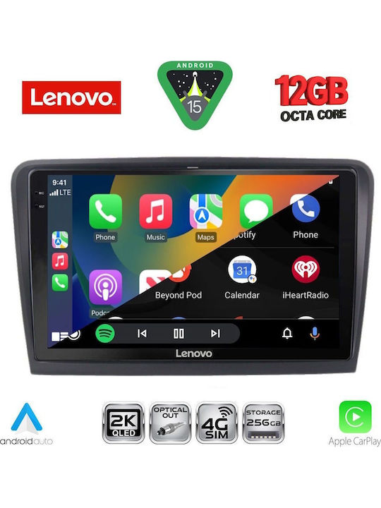 Lenovo Car Audio System for BMW X1 / X3 / X4 Skoda Superb 2008-2015 (Bluetooth/USB/WiFi/GPS/Apple CarPlay/Android Auto) with 10" Touch Screen