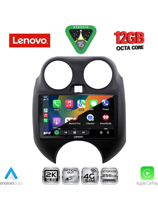 Lenovo Car Audio System for BMW X1 / X3 / X4 Nissan Micra 2010-2014 Bluetooth USB WiFi GPS Apple CarPlay Android Auto with 9" Touch Screen