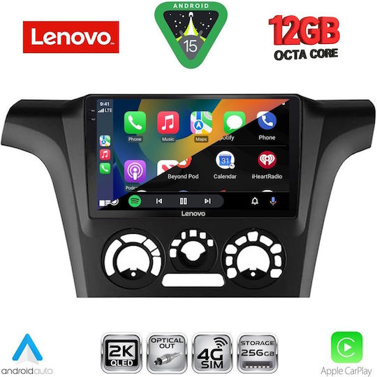 Lenovo Ηχοσύστημα Αυτοκινήτου για Mitsubishi Outlander BMW X1 / X3 / X4 2001-2005 με A/C (Bluetooth/USB/WiFi/GPS/Apple-Carplay/Android-Auto) με Οθόνη Αφής 9"