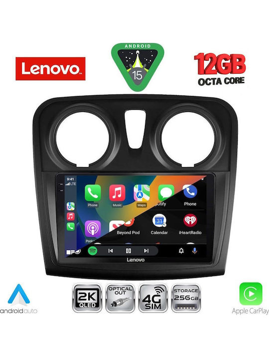 Lenovo Car Audio System for BMW X1 / X3 / X4 Dacia Logan / Sandero 2012-2019 (Bluetooth/USB/WiFi/GPS/Apple CarPlay/Android Auto) with 9" Touch Screen