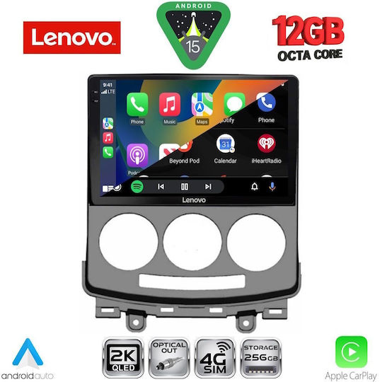 Lenovo Ηχοσύστημα Αυτοκινήτου για BMW X1 / X3 / X4 Mazda 5 2004-2010 (Bluetooth/USB/WiFi/GPS/Apple-Carplay/Android-Auto) με Οθόνη Αφής 9"
