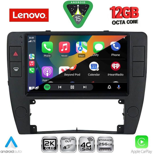Lenovo Car Audio System for BMW X1 / X3 / X4 Volkswagen Passat 2000-2005 Bluetooth USB WiFi GPS Apple CarPlay Android Auto with 9" Touch Screen