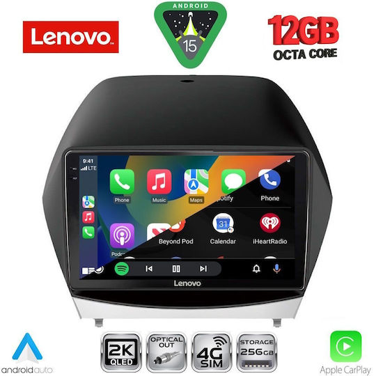 Lenovo Car Audio System for BMW X1 / X3 / X4 Hyundai iX35 2010-2015 (Bluetooth/USB/WiFi/GPS/Apple CarPlay/Android Auto) with 10" Touch Screen