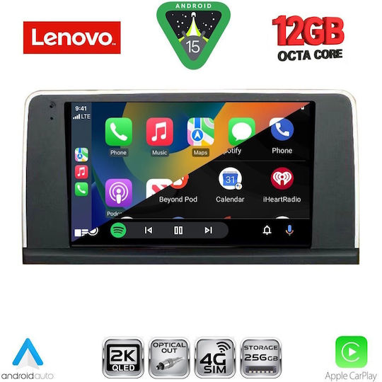 Lenovo Car Audio System for BMW X3 (F25) / X1 / X3 / X4 2011-2013 (Bluetooth/USB/WiFi/GPS/Apple CarPlay/Android Auto) with 9" Touch Screen