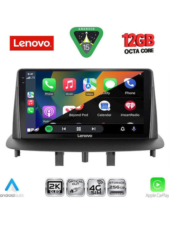 Lenovo Car Audio System for Renault Megane BMW X1 / X3 / X4 2009-2016 (Bluetooth/USB/WiFi/GPS/Apple CarPlay/Android Auto) with 9" Touch Screen