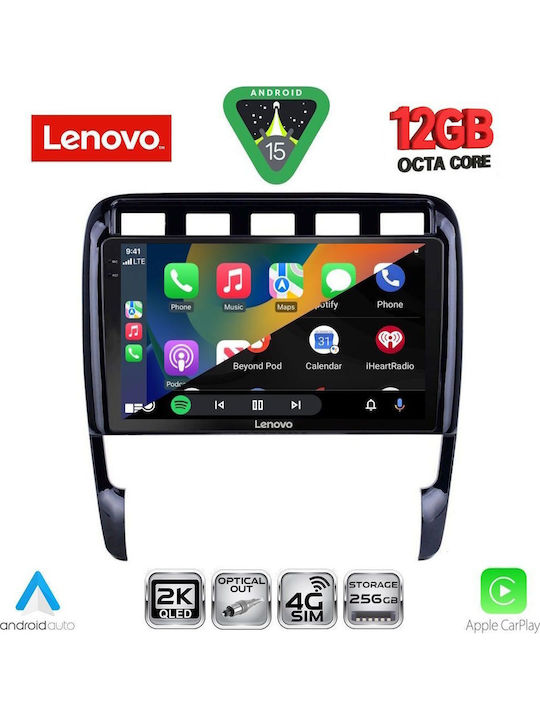 Lenovo Car Audio System for BMW X1 / X3 / X4 Porsche Cayenne 2002-2011 (Bluetooth/USB/WiFi/GPS/Apple CarPlay/Android Auto) with 9" Touch Screen