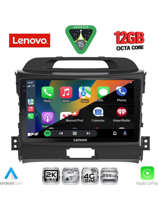 Lenovo Car Audio System for BMW X1 / X3 / X4 Kia Sportage 2010-2015 (Bluetooth/USB/WiFi/GPS/Apple CarPlay/Android Auto) with 9" Touch Screen