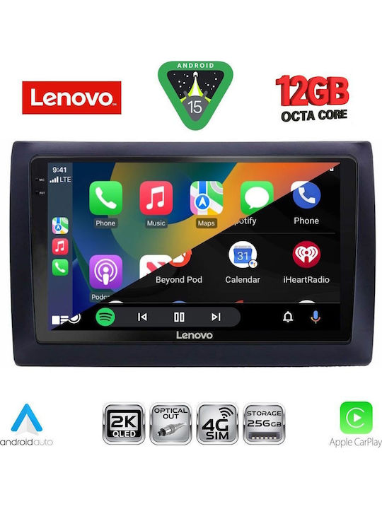 Lenovo Car Audio System for Fiat Stilo BMW X1 / X3 / X4 2001-2007 Bluetooth USB WiFi GPS Apple CarPlay Android Auto with 9" Touch Screen