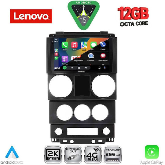 Lenovo Ηχοσύστημα Αυτοκινήτου για BMW X1 / X3 / X4 Jeep Wrangler 2006-2011 (Bluetooth/USB/WiFi/GPS/Apple-Carplay/Android-Auto) με Οθόνη Αφής 9"