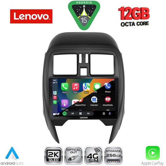 Lenovo Car Audio System for BMW X1 / X3 / X4 Nissan Micra 2014-2017 (Bluetooth/USB/WiFi/GPS/Apple CarPlay/Android Auto) with 9" Touch Screen