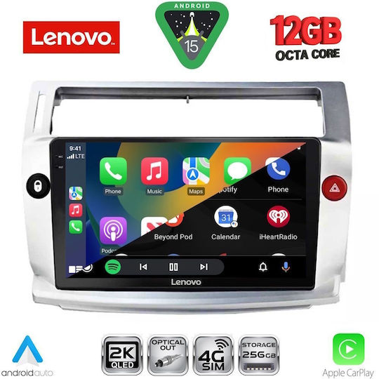 Lenovo Ηχοσύστημα Αυτοκινήτου για Citroen C4 BMW X1 / X3 / X4 2004-2011 (Bluetooth/USB/WiFi/GPS/Apple-Carplay/Android-Auto) με Οθόνη Αφής 9"
