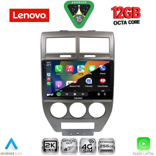 Lenovo Car Audio System for BMW X1 / X3 / X4 Jeep Compass / Patriot 2007-2016 (Bluetooth/USB/WiFi/GPS/Apple CarPlay/Android Auto) with 10" Touch Screen