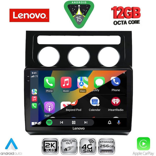 Lenovo Car Audio System for BMW X1 / X3 / X4 Volkswagen Touran 2003-2010 with Clima (Bluetooth/USB/WiFi/GPS/Apple CarPlay/Android Auto) with 10" Touch Screen