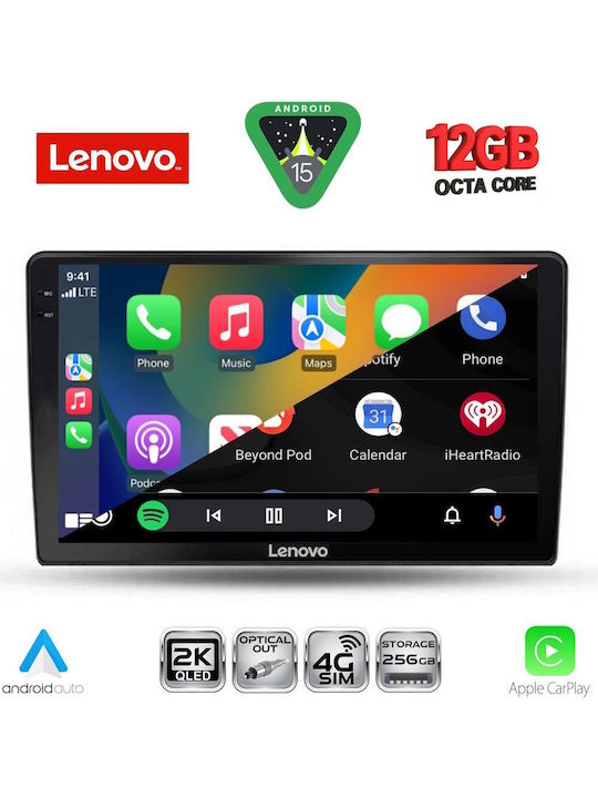 Lenovo Car Audio System for BMW X1 / X3 / X4 Kia Ceed 2009-2012 (Bluetooth/USB/Wi-Fi/GPS/Apple CarPlay/Android Auto) with 9" Touch Screen