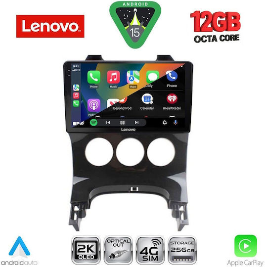 Lenovo Ηχοσύστημα Αυτοκινήτου για Peugeot 3008 BMW X1 / X3 / X4 2008-2016 με A/C (Bluetooth/USB/WiFi/GPS/Apple-Carplay/Android-Auto) με Οθόνη Αφής 9"