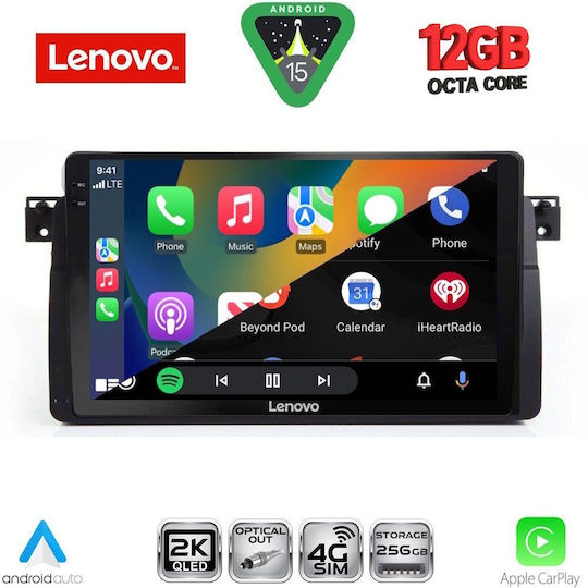 Lenovo Ηχοσύστημα Αυτοκινήτου για BMW E46 / X1 / X3 / X4 1998-2005 (Bluetooth/USB/WiFi/GPS/Apple-Carplay/Android-Auto) με Οθόνη Αφής 9"