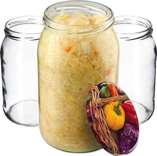 Kadax Borcan Sticlă Cu Capac 900ml (8 Buc)