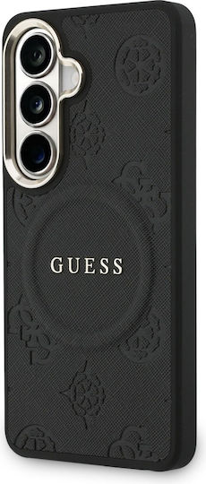 Guess Rückseitenhülle Kunststoff Leder Silikon Schwarz für Galaxy S26+