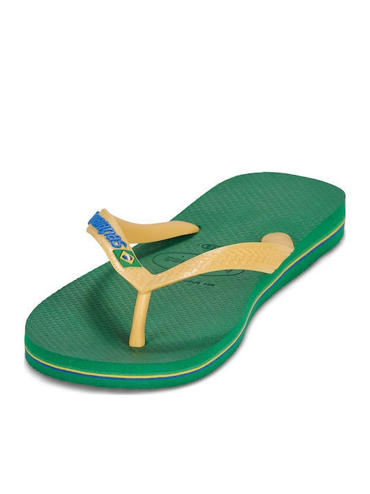 Brasil Logo Ανδρικά Flip Flops Πράσινα