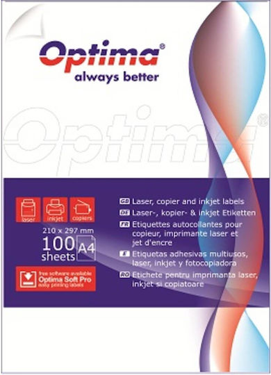 Optima Самозалепващи се Етикети на Ролка 22x12мм