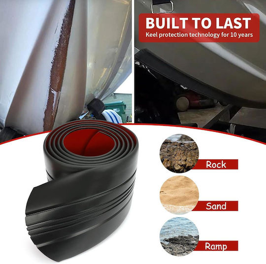 Bandă Protectoare 3m Chila Barcă – Onuvio Autocolantă Hdpe + Frp Protecție Chilă Fibra de Sticlă Unele Bărci din Aluminiu Instalare Diy Neagră