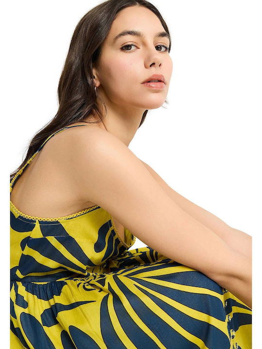 Summer Maxi Dress Floral FBL013-127-13-Lemongrass