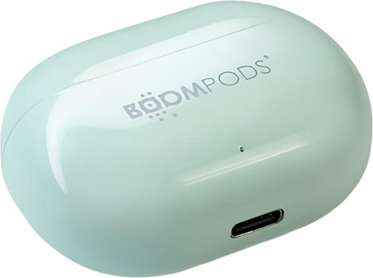 Boompods Echobuds Casti Bluetooth Handsfree Cu Rezistență La Transpirație Și Husă De Încărcare Verde