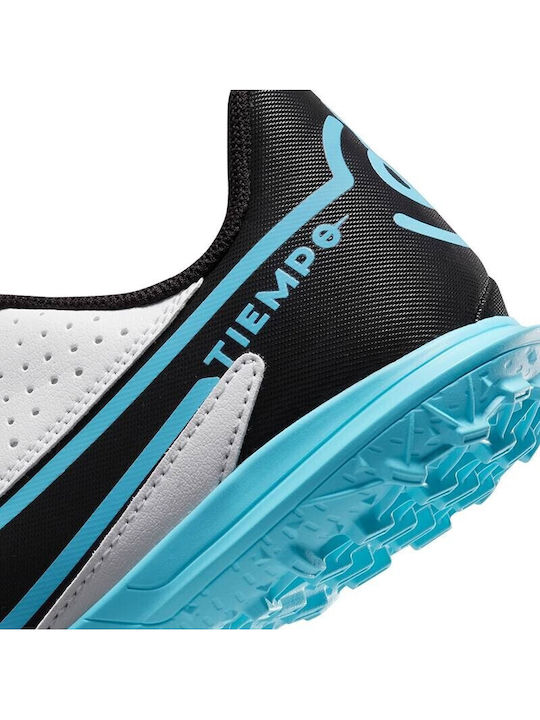 Tiempo Legend 9 TF Kids Soccer Cleats & Shoes Turf White Black Baltic Blue Pink Blast