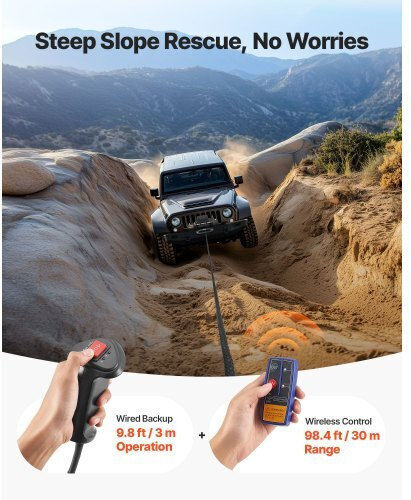 Vevor Elektrischer Abschleppsystem 4x4 12V mit Ladekapazität 6100kg