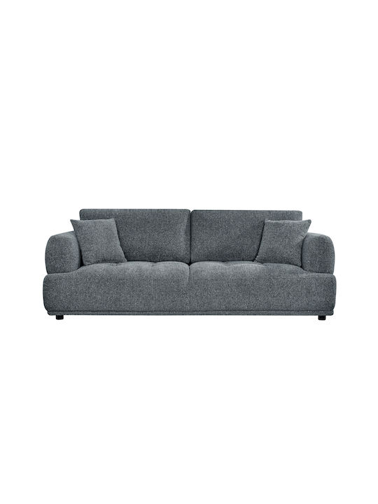Structo Триместен Диван Сив 227x94x88см
