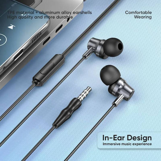 Vidvie Hs669 In-ear Handsfree Earphones with 3.5mm Jack Black