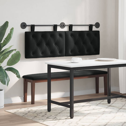 vidaXL Fabric Bed Headboard Cushion Black 150x55cm